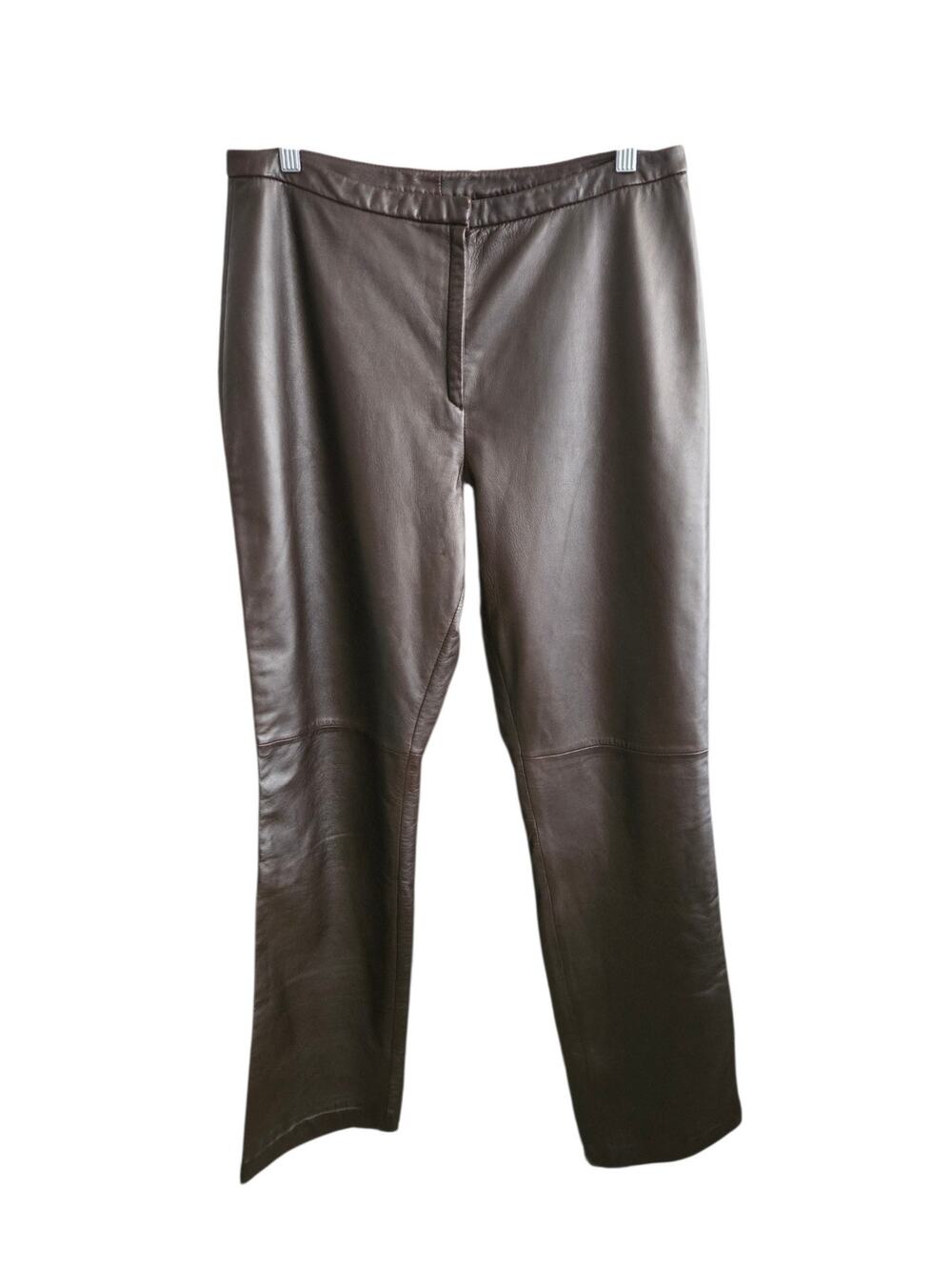 Capsule Wardrobe Vintage Brooks Brothers Leather Pants Size 14 Brown Essential